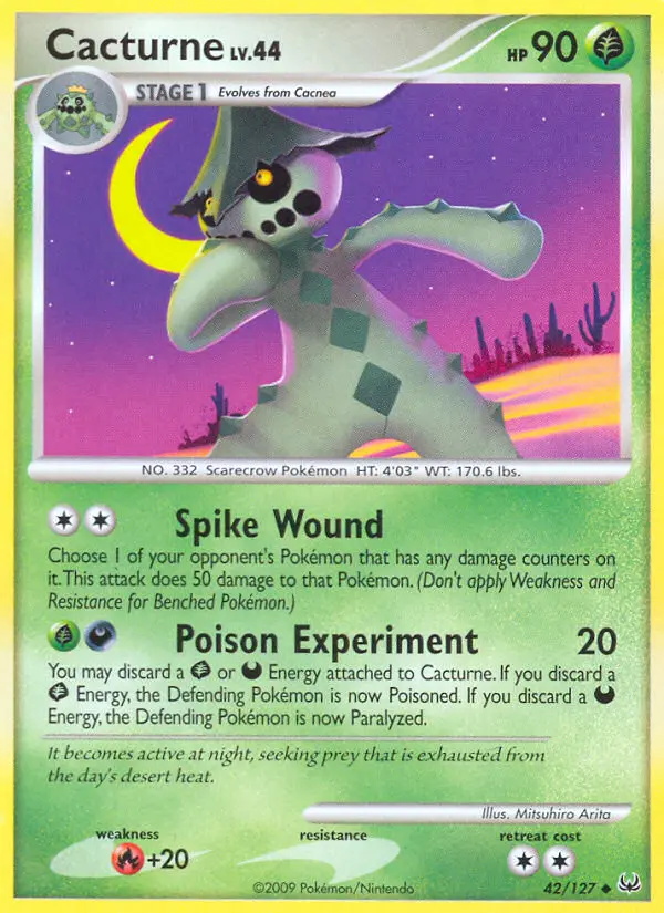 Cacturne 42 card from Platinum