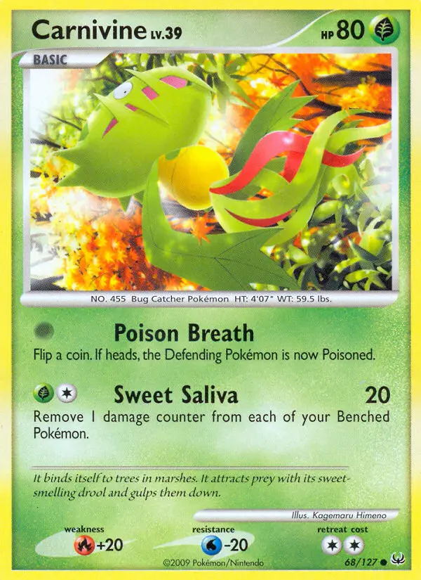 Carnivine 68 card from Platinum