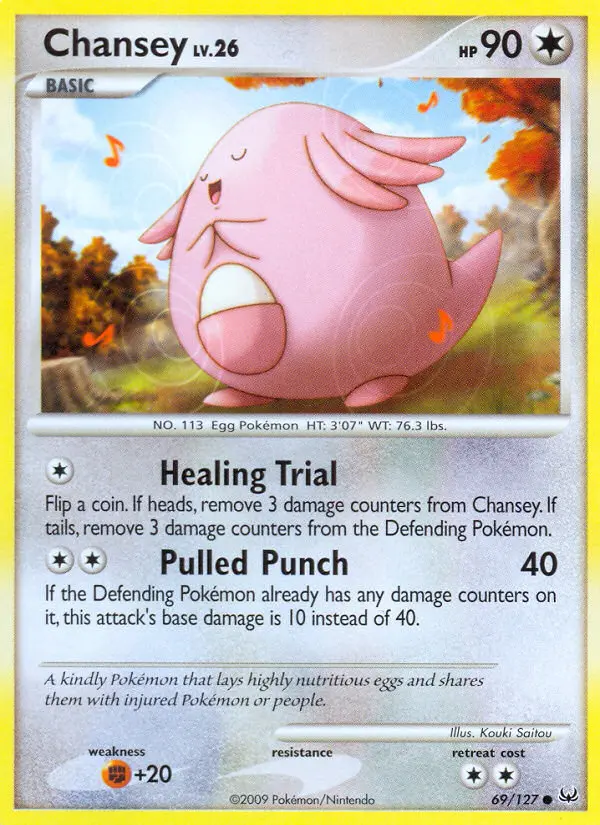 Chansey 69 card from Platinum
