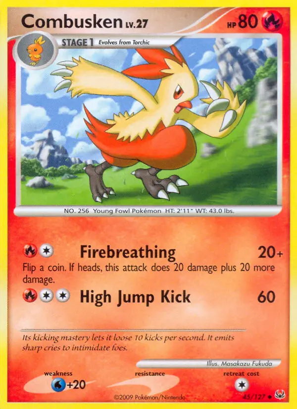 Combusken 45 card from Platinum