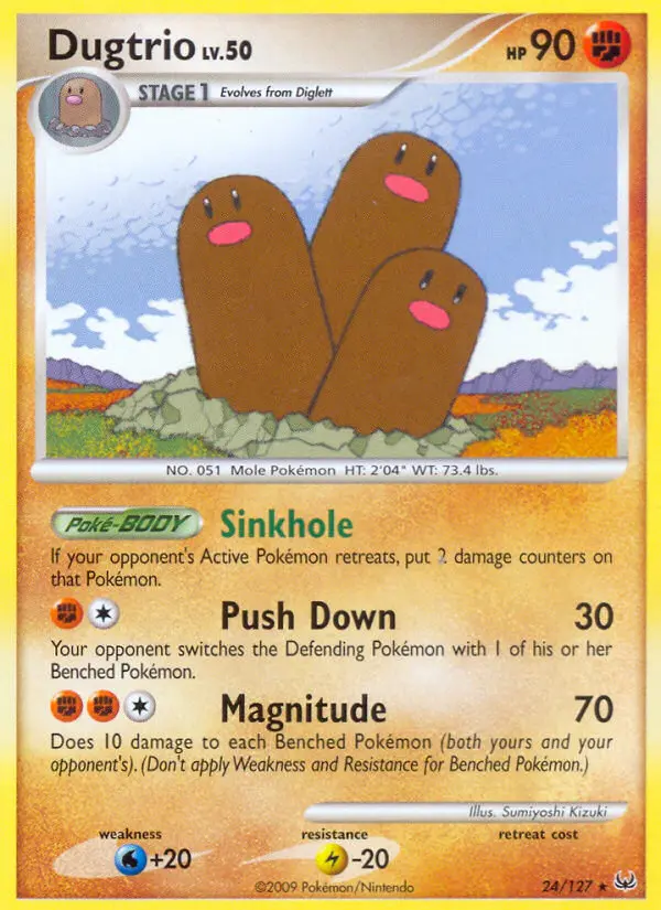 Dugtrio 24 card from Platinum