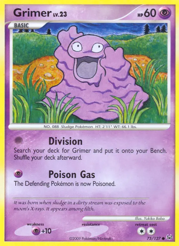 Grimer 75 card from Platinum