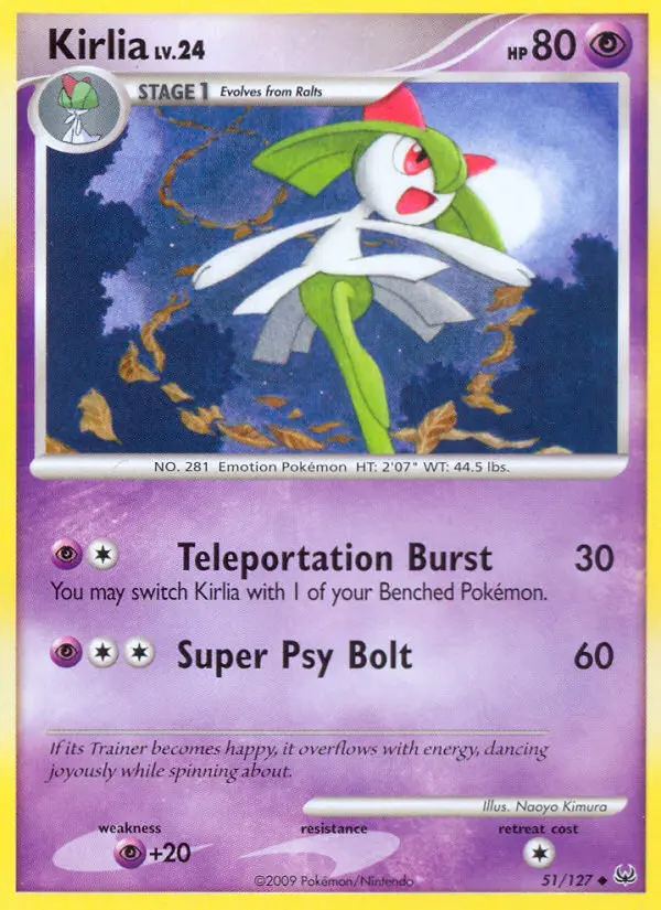 Kirlia 51 card from Platinum