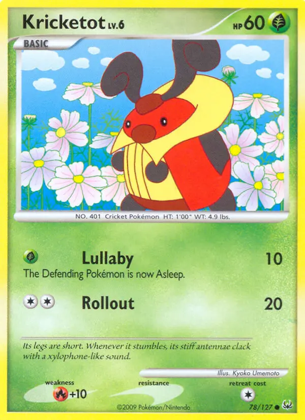 Kricketot 78 card from Platinum