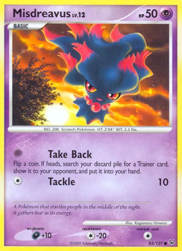 Misdreavus 83 card from Platinum