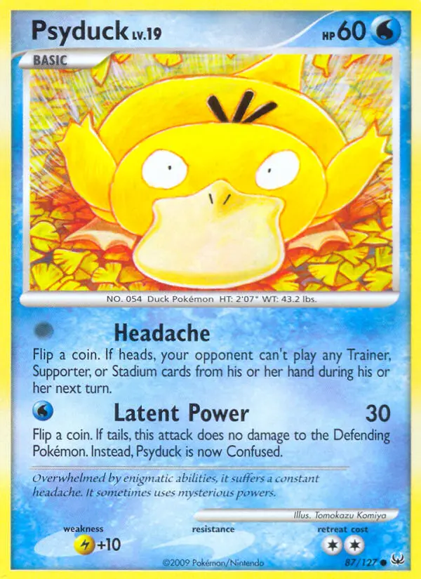 Psyduck 87 card from Platinum