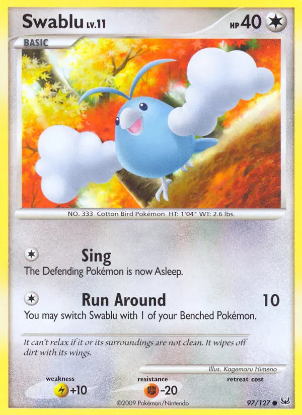 Swablu 97 card from Platinum