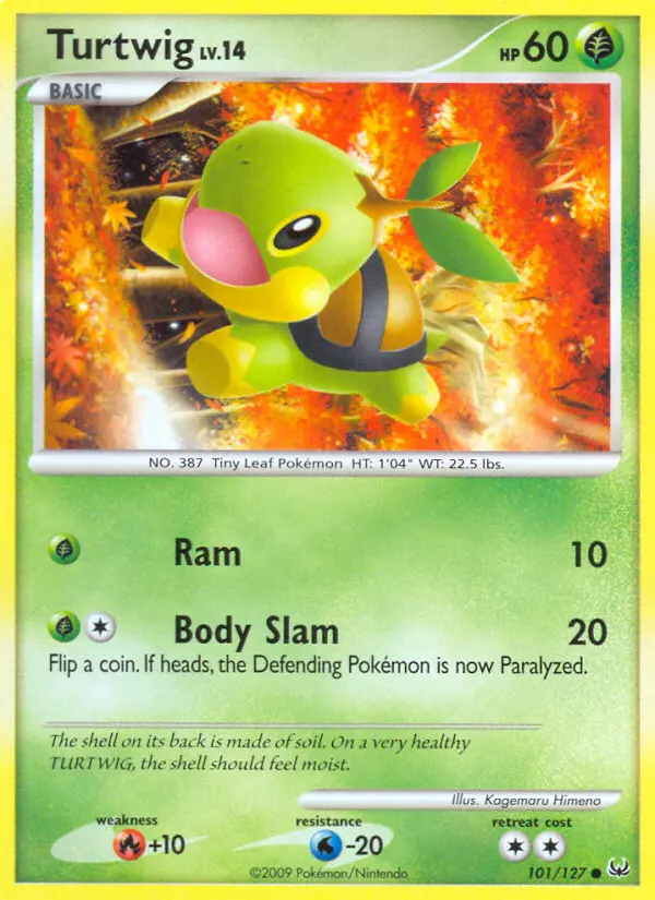 Turtwig 101 card from Platinum