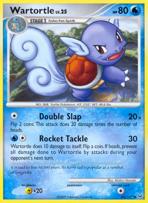 Wartortle 65 card from Platinum