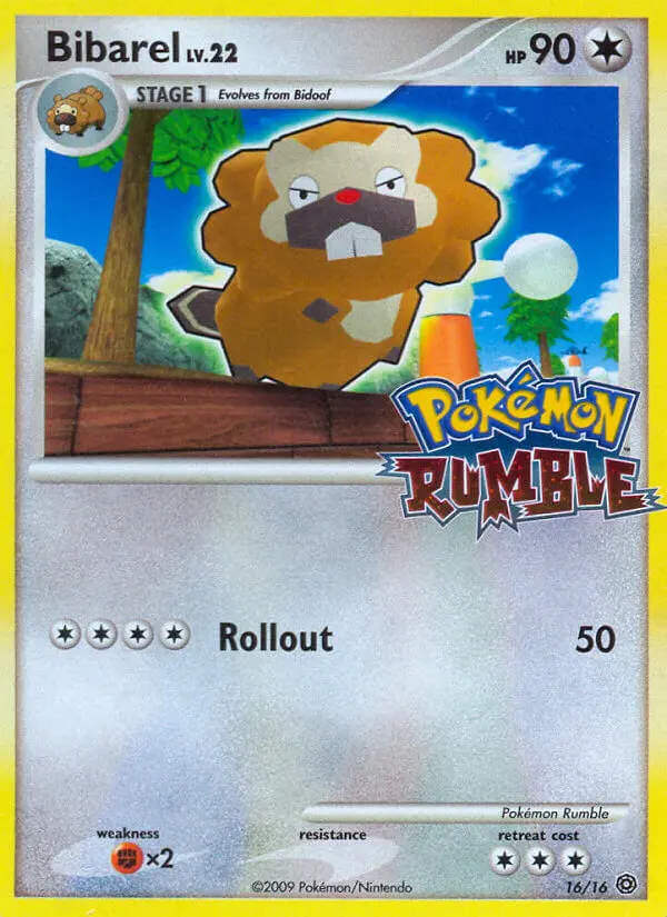 Bibarel 16 — Pokémon Rumble 16, Normal finish