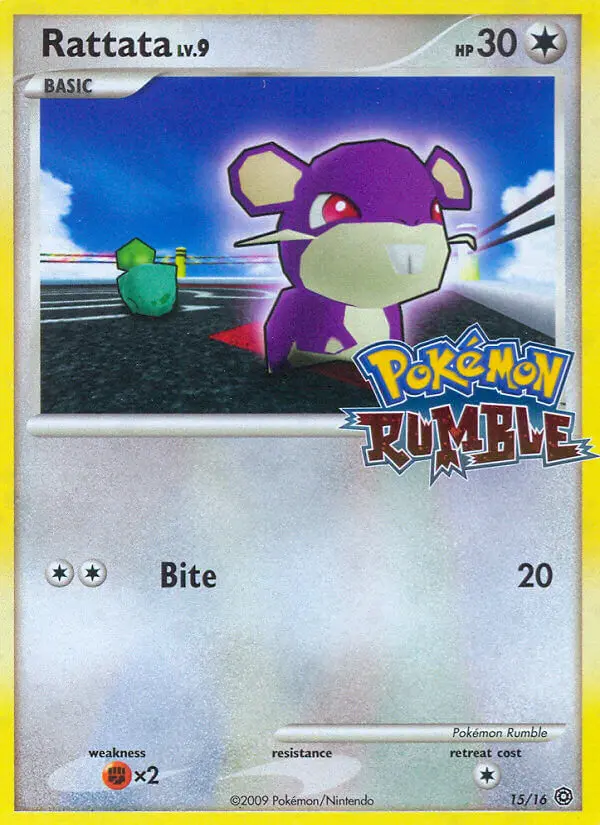 Rattata 15 card from Pokémon Rumble