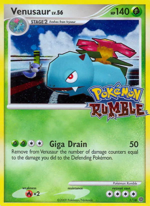 Venusaur 1 card from Pokémon Rumble