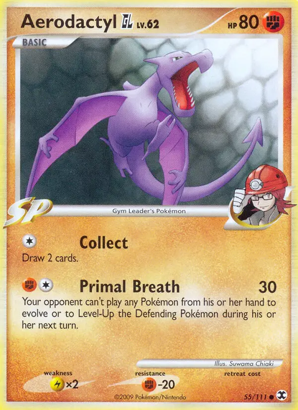 Aerodactyl GL 55 card from Rising Rivals