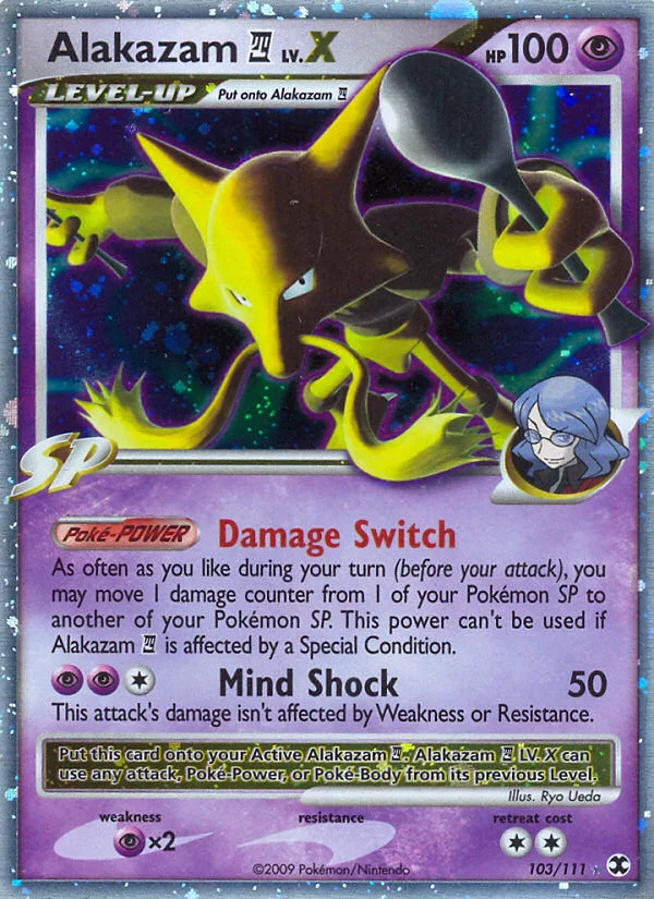Alakazam E4 LV.X 103 card from Rising Rivals