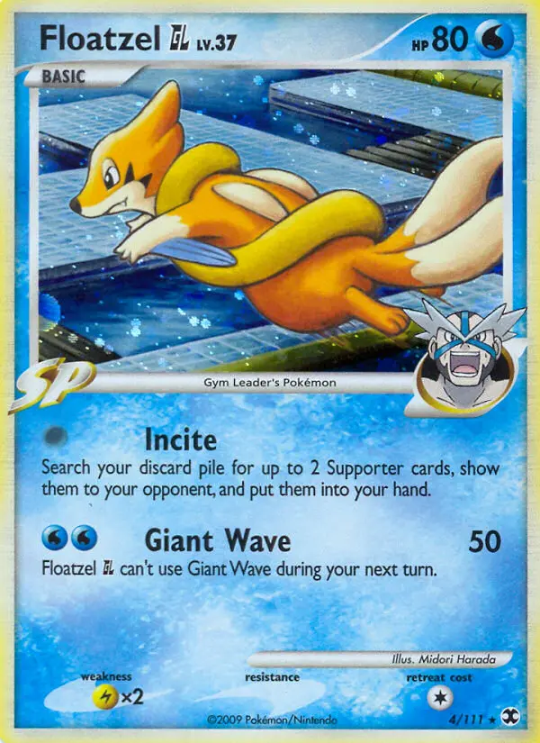 Floatzel GL 4 card from Rising Rivals