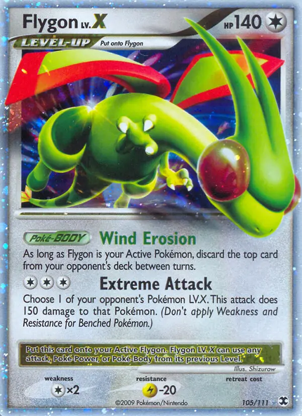 Flygon LV.X 105 card from Rising Rivals