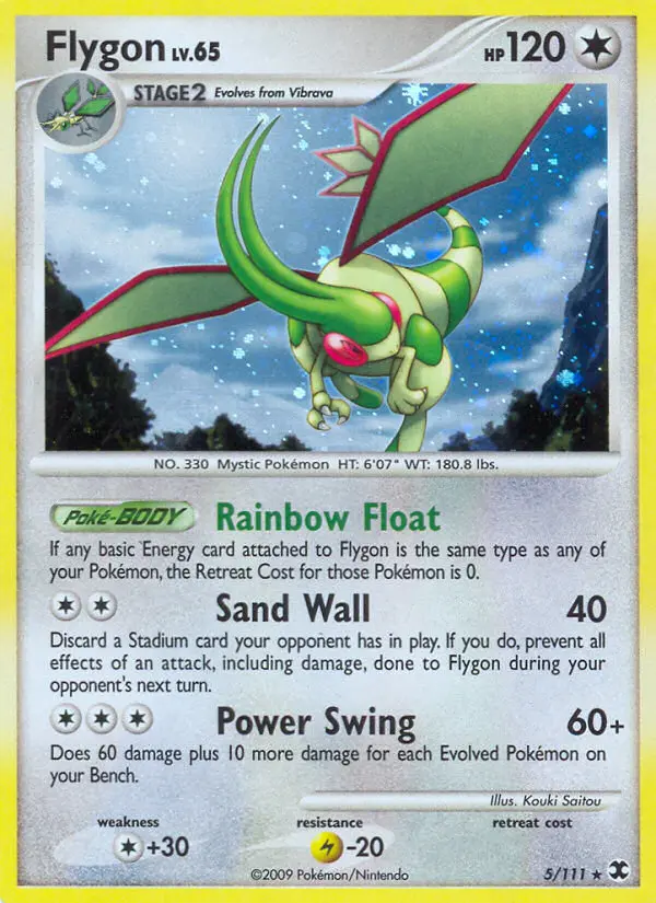 Flygon 5 card from Rising Rivals