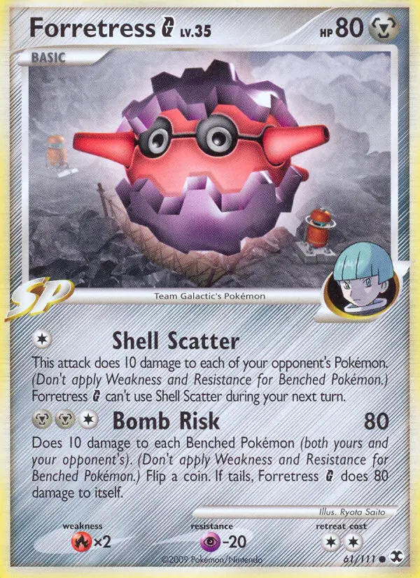 Forretress G 61 card from Rising Rivals