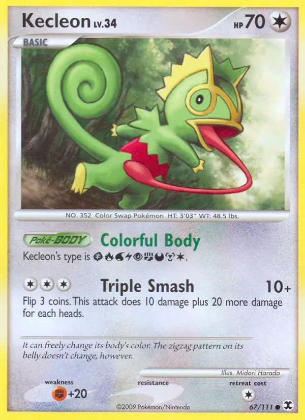 Kecleon 67 card from Rising Rivals