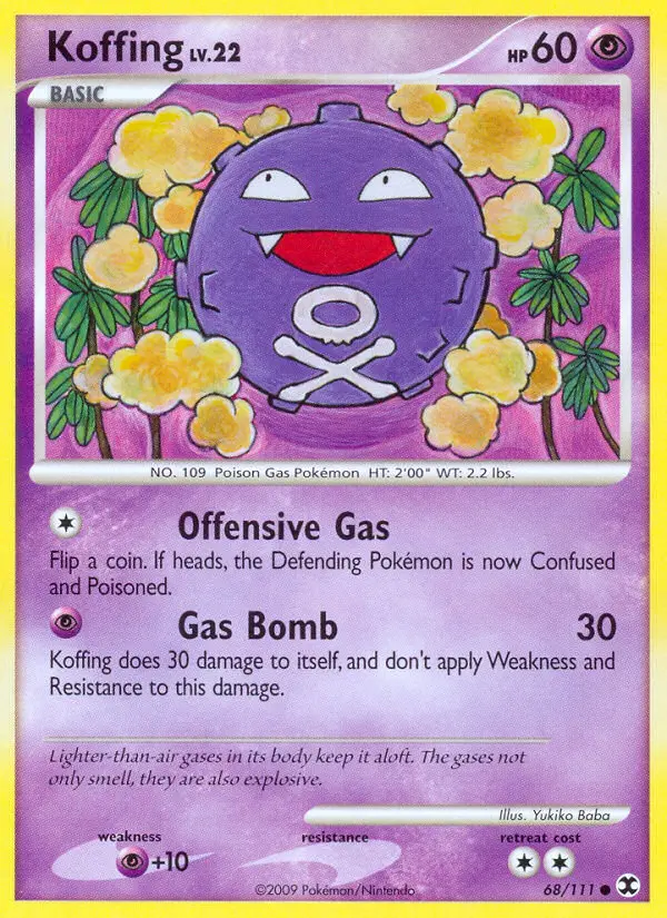 Koffing 68 card from Rising Rivals