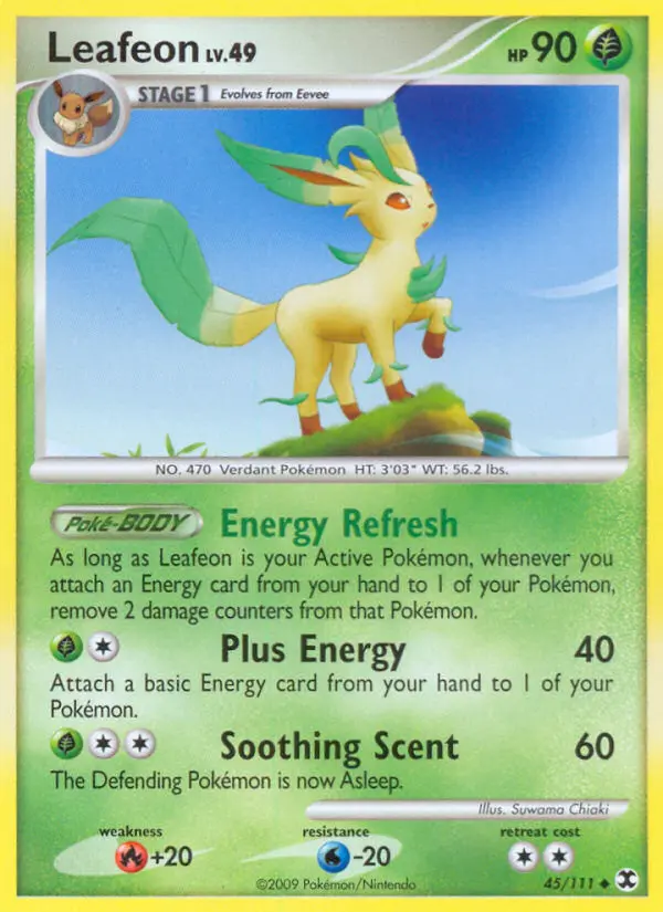 Leafeon 45 card from Rising Rivals