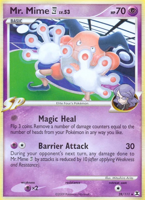 Mr. Mime E4 28 card from Rising Rivals