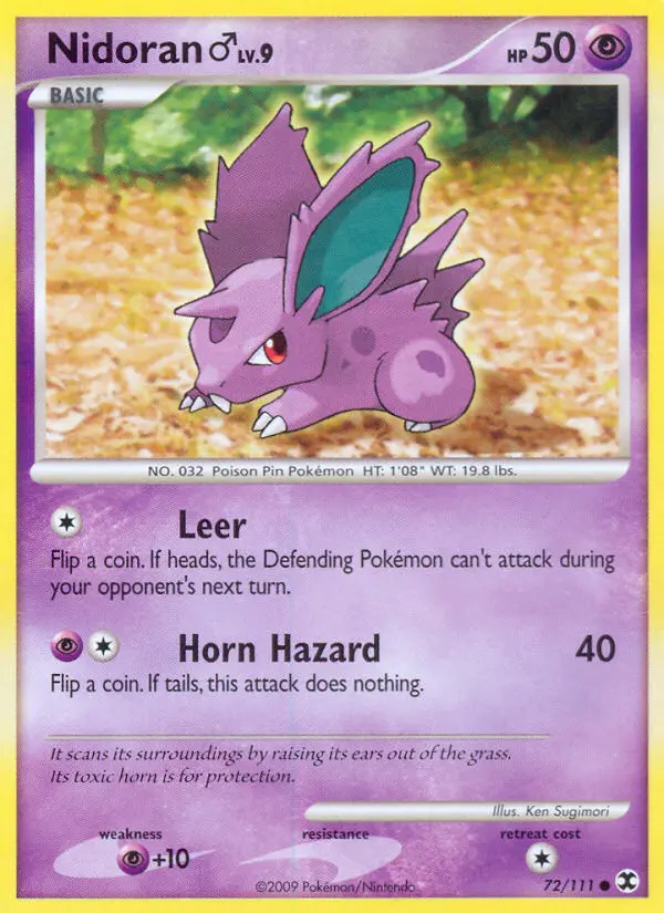 Nidoran ♂ 72 card from Rising Rivals