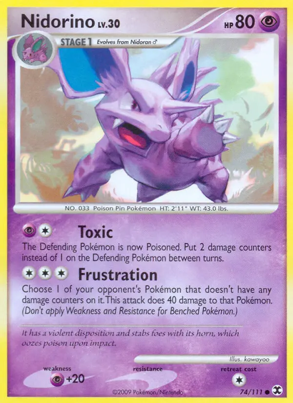 Nidorino 74 card from Rising Rivals