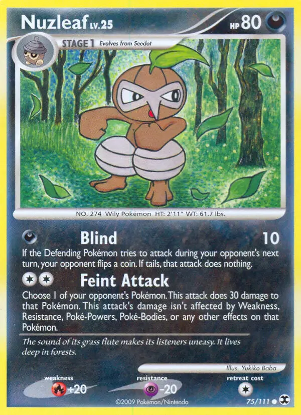 Nuzleaf 75 card from Rising Rivals