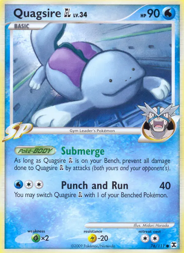 Quagsire GL 76 card from Rising Rivals