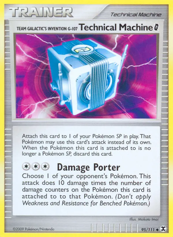 Team Galactic's Invention G-107 Technical Machine G 95 card from Rising Rivals