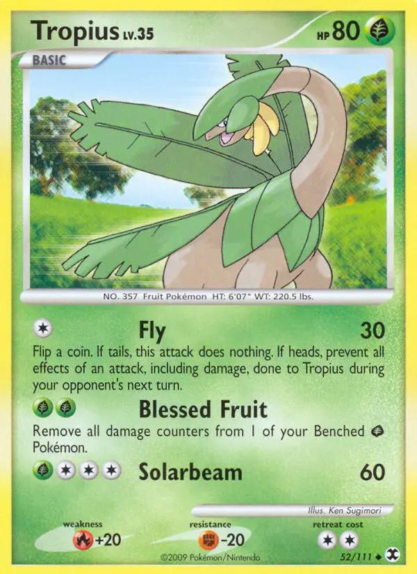 Tropius 52 card from Rising Rivals