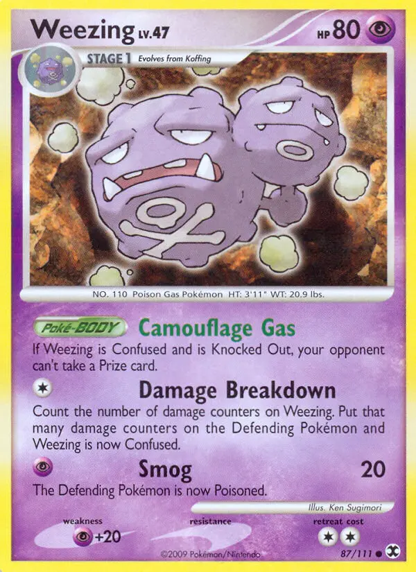 Weezing 87 card from Rising Rivals