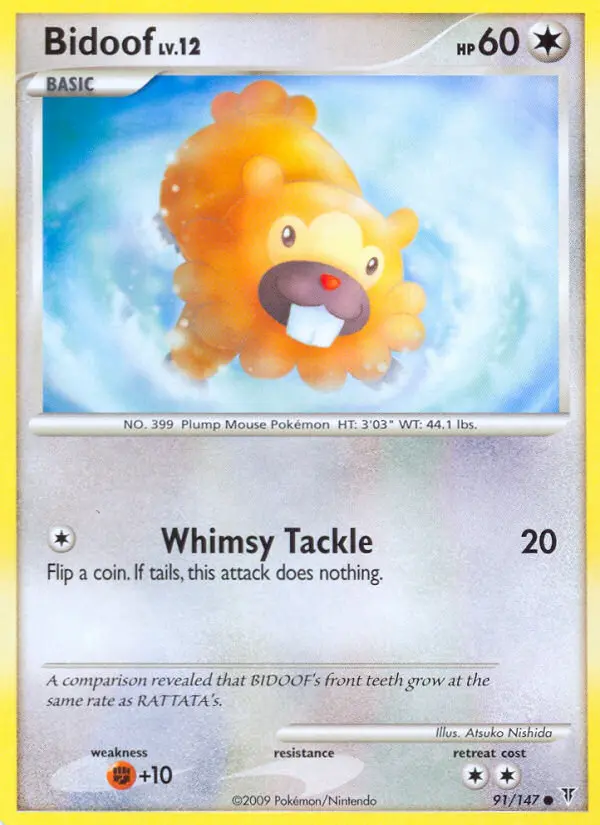 Bidoof 91 card from Supreme Victors