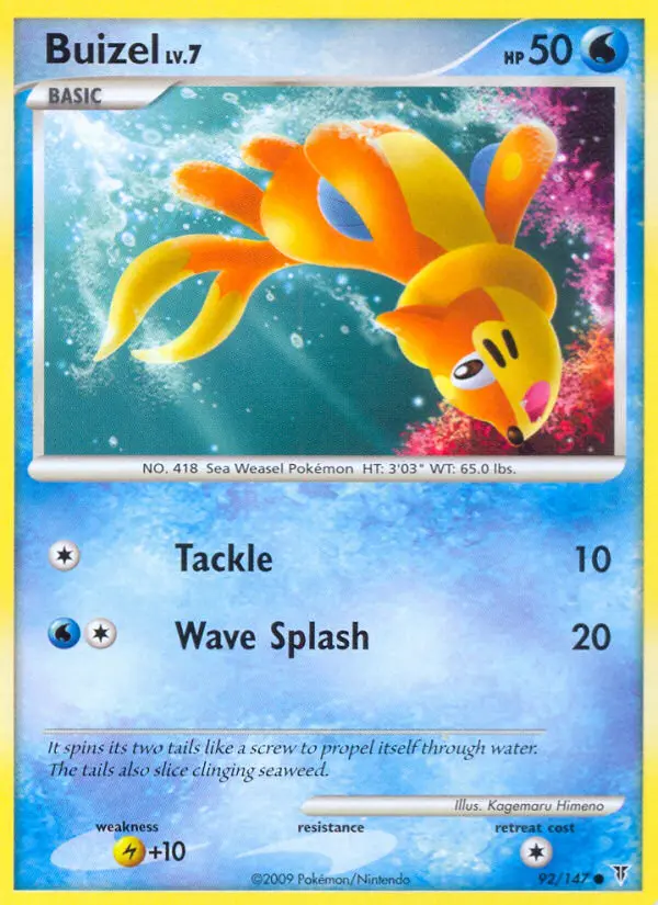 Buizel 92 card from Supreme Victors