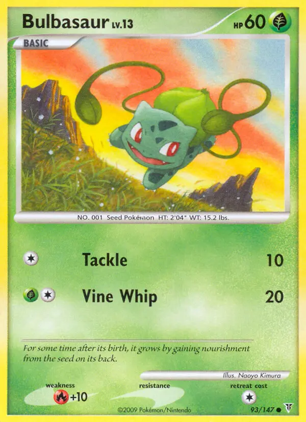 Bulbasaur 93 card from Supreme Victors