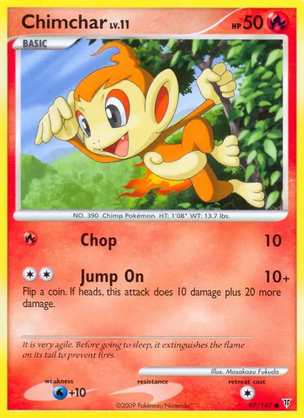 Chimchar 97 card from Supreme Victors