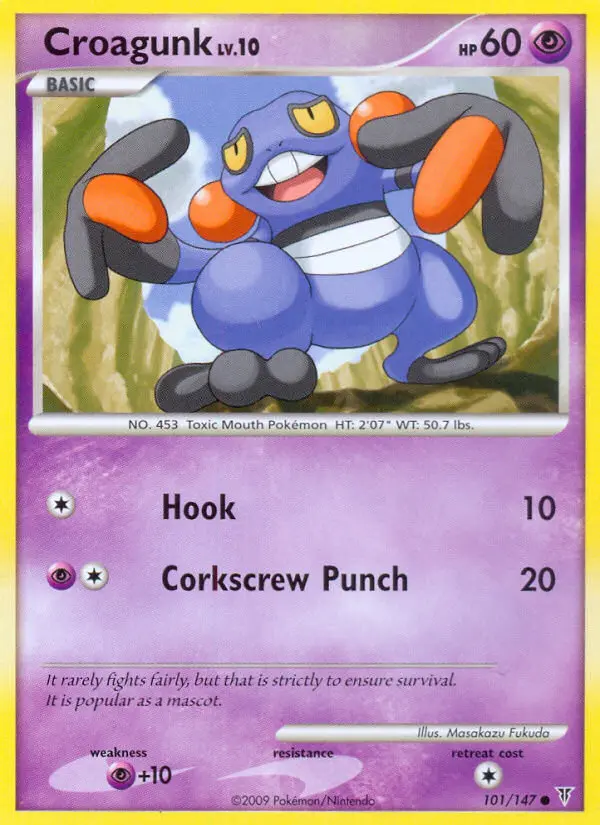 Croagunk 101 card from Supreme Victors