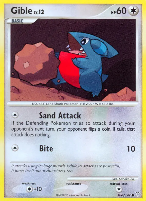 Gible 106 card from Supreme Victors