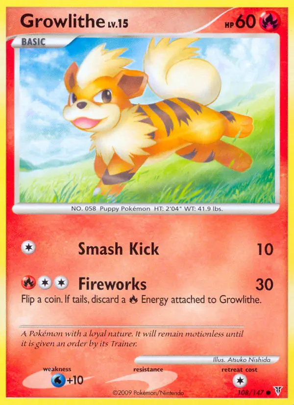 Growlithe 108 card from Supreme Victors