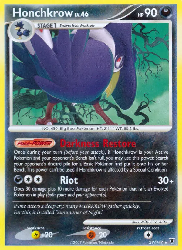 Honchkrow 29 card from Supreme Victors