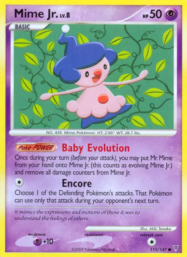 Mime Jr. 115 card from Supreme Victors