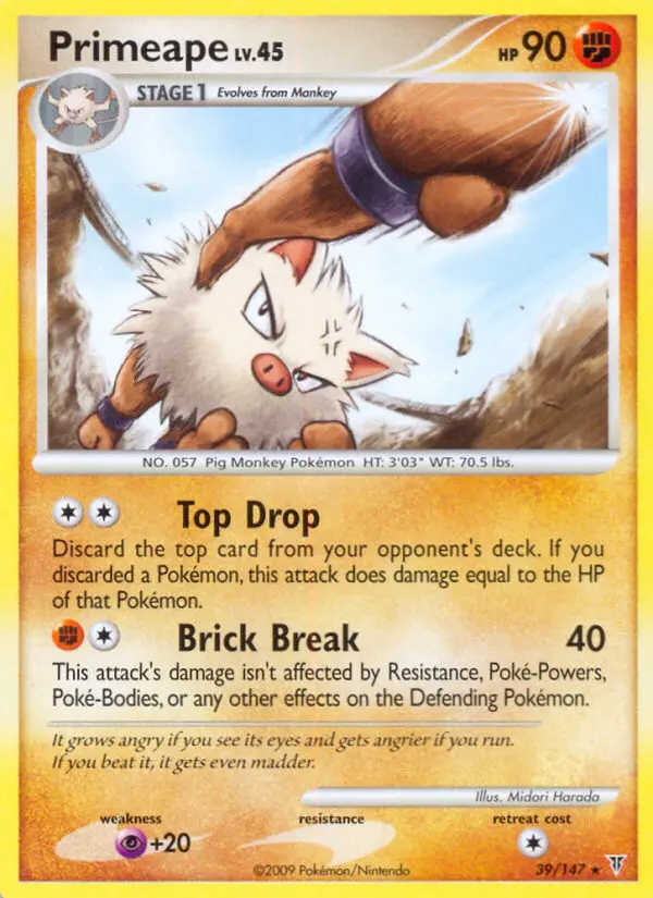 Primeape 39 card from Supreme Victors
