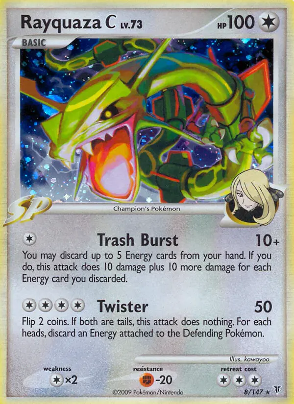 Rayquaza C 8 card from Supreme Victors