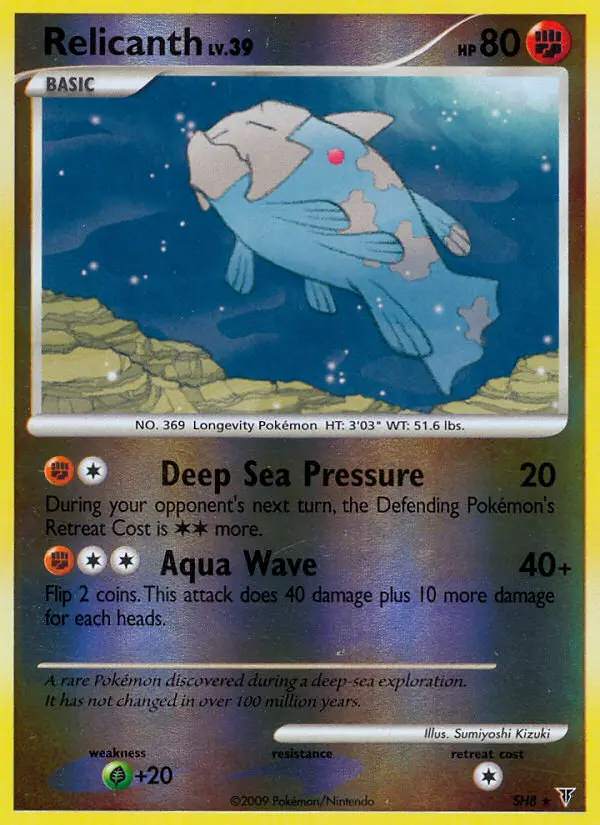 Relicanth SH8 card from Supreme Victors