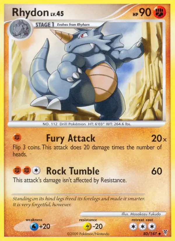 Rhydon 80 card from Supreme Victors