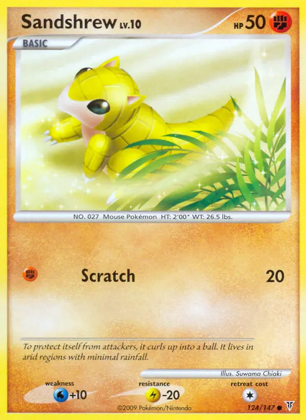 Sandshrew 124 card from Supreme Victors