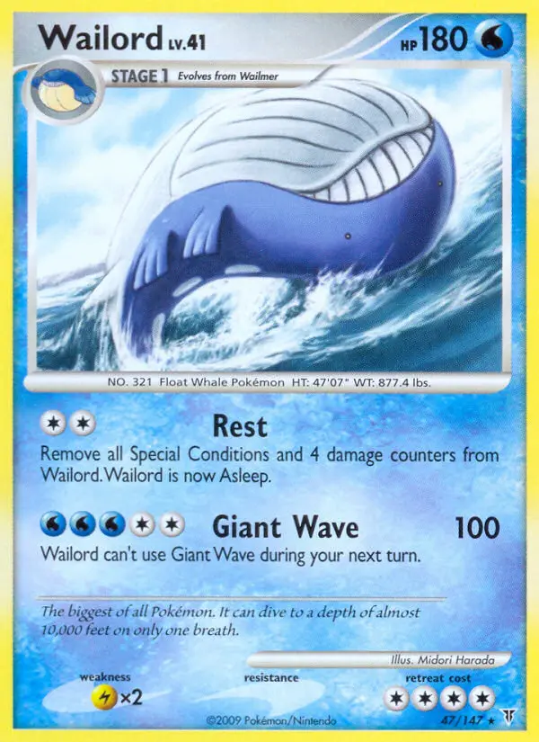 Wailord 47 card from Supreme Victors