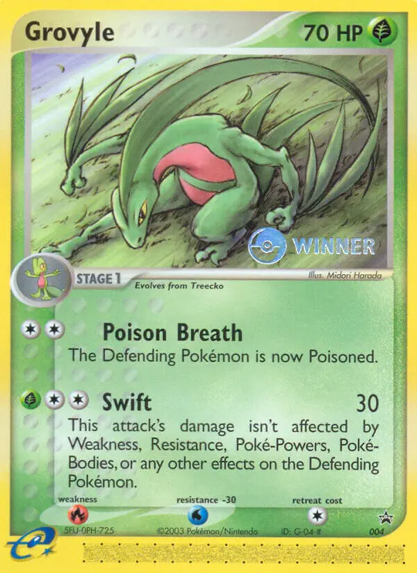 Grovyle 4 card from Nintendo Black Star Promos