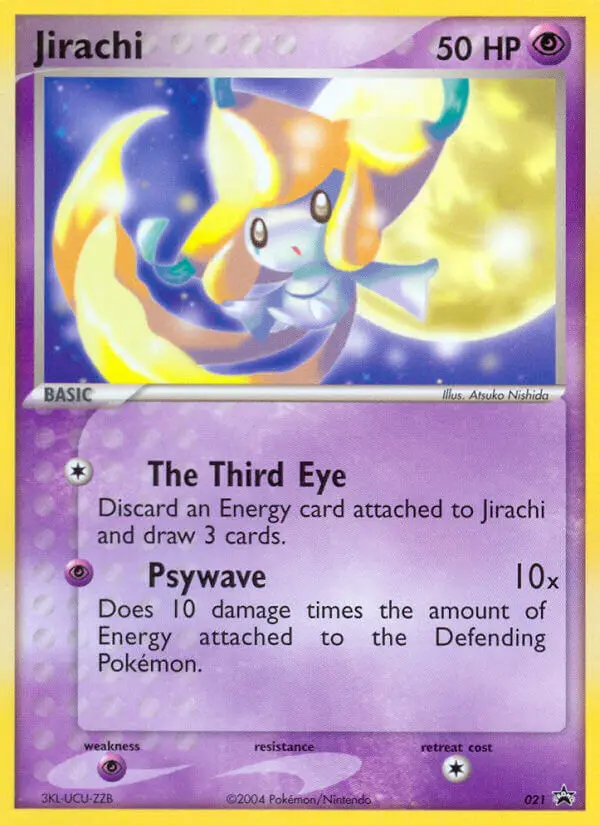 Jirachi 21 card from Nintendo Black Star Promos